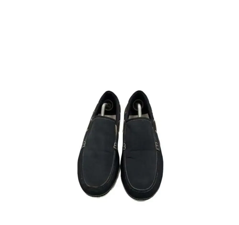 Crocs Beach Line Boat Slip-On Navy Blue Canvas Mens Shoes
